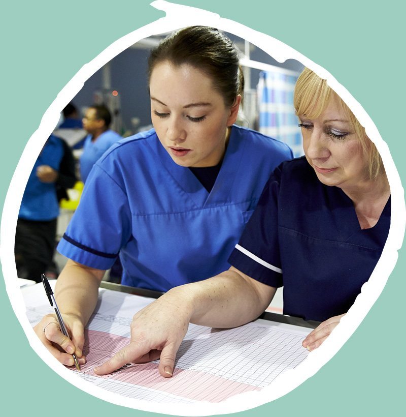 Photo: nurses working at Queen Elizabeth Hospital Birmingham